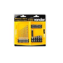 Jogo Combinado Brocas E Bits 19 Peças - Vonder Jogo Combinado Brocas E Bits 19 Peças - Vonder