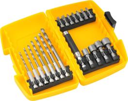 Jogo combinado, brocas e bits, com 19 peças, VONDER VONDER