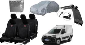 Jogo Completo de Capa de Couro Fiorino 14-23 + Capa de Cobrir + Limpador de Parabrisa