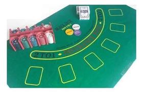 Jogo Completo De Poker baralho com tapete 200 Ficha suporte