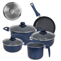 Jogo Completo Modena 5 Panelas Aluminio Revestimento Cerâmico Indução