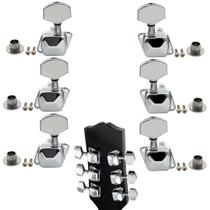 Jogo completo tarraxa violão guitarra (3Rx3L) cromado MXP