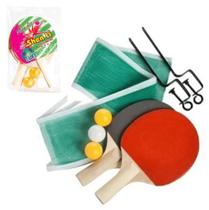 Jogo Completo Tenis De Mesa Ping Pong Raquete Bolinha Rede - Caerus