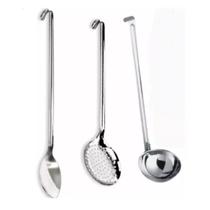 Jogo Concha ,colher Arroz , Escumadeira Com 50cm