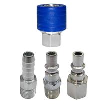 Jogo Conectores Engate Rápido 1 4 Npt Pneumáticos Compressor