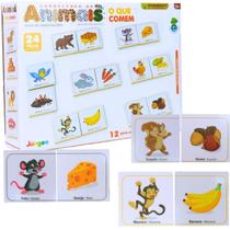 Jogo Conhecendo Os Animais O Que Come 24 Peças 385 - Junges