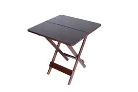 Jogo Conjunto 1 Mesa 70x70 e 4 Cadeiras Bar Dobráveis Retratil de Madeira - Com pintura Imbuia - ViaBrasil Moveis