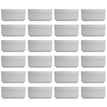 Jogo Conjunto 24 Tigelas Ramekins de Porcelana 50ml Canelados Germer Branco