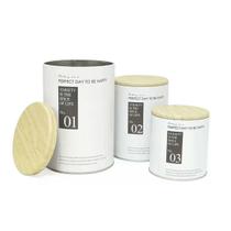 Jogo Conjunto 3 Latas Potes Porta Condimentos Metal - Creme