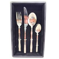 Jogo conjunto aparelho faqueiro bamboo steel com 24 pcs de aco inox gamma r.01047 Jogo conjunto aparelho faqueiro bamboo steel com 24 pcs de aco inox gamma r.01047