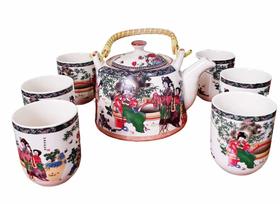 Jogo Conjunto Bule Chá Flor Oriental Jogo Conjunto Bule Chá Flor Oriental