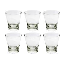 Jogo Conjunto Com 6 Copos Baixo Whisky Caipirinha Sophia 340ml Altura 9,3cm