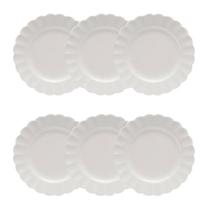 Jogo Conjunto de 6 Pratos Sobremesa 22 cm Flora Camélia Oxford Mesa Posta Jogo Conjunto de 6 Pratos Sobremesa 22 cm Flora Camélia Oxford Mesa Posta