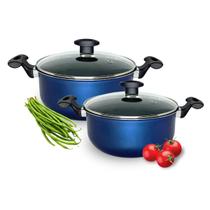 Jogo Conjunto de Caçarolas Antiaderente Teflon 16 e 18