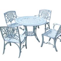 Jogo Conjunto de Jardim com Mesa Redonda e 4 Cadeiras Iris Alumínio Jogo Conjunto de Jardim com Mesa Redonda e 4 Cadeiras Iris Alumínio