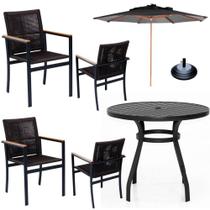 Jogo Conjunto De Mesa 4 Cadeiras Jardim Piscina Em Corda Náutica E Aluminio Preto Jogo Conjunto De Mesa 4 Cadeiras Jardim Piscina Em Corda Náutica E Aluminio Preto