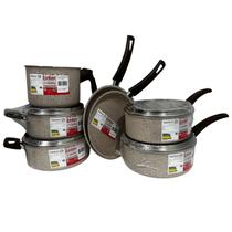 Jogo Conjunto De Panelas 7 Peças Eirilar Teflon Capuccino Jogo Conjunto De Panelas 7 Peças Eirilar Teflon Capuccino