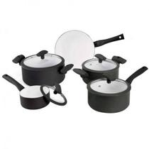 Jogo Conjunto de Panelas Indução 5 Peças Preto Hercules Jogo Conjunto de Panelas Indução 5 Peças Preto Hercules