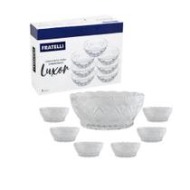 Jogo Conjunto de Sobremesa 7 Peças de Vidro - Luxor Fratelli Jogo Conjunto de Sobremesa 7 Peças de Vidro - Luxor Fratelli