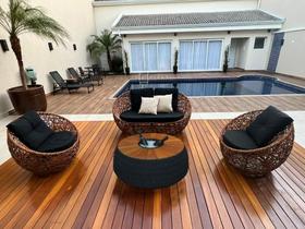 Jogo Conjunto de Sofá Área Externa e Interna com Poltronas