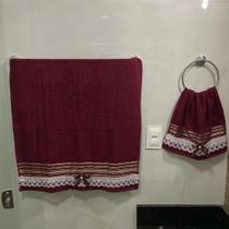 Jogo Conjunto De Toalhas Banho E Rosto 2 Peças Algodão