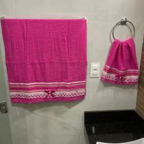 Jogo Conjunto De Toalhas Banho E Rosto Algodão 2 Peças