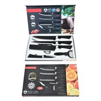 Jogo Conjunto Kit Facas Cozinha Churrasco Cutelo Remameli