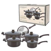 Jogo Conjunto Panelas Indução Revestimento Cerâmico Carmin 5 Peças Hauskraft Jogo Conjunto Panelas Indução Revestimento Cerâmico Carmin 5 Peças Hauskraft