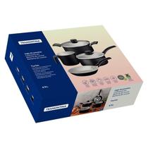 Jogo Conjunto Panelas Tramontina 4 Peças Turim - Preto Jogo Conjunto Panelas Tramontina 4 Peças Turim - Preto