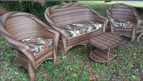 Jogo conjunto sofá Area Externa Almofada Rivieira Marron