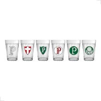 Jogo Copo Americano 6 Peças Time Palmeiras 190Ml - Allmix Jogo Copo Americano 6 Peças Time Palmeiras 190Ml - Allmix