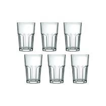 Jogo Copo Bistrol Vidro Àgua Suco Nadir 410ml Kit 6 Peças