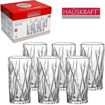 Jogo Copo Vidro Alto: Santorini Hauskraft - 6 Peças 390Ml Jogo Copo Vidro Alto: Santorini Hauskraft - 6 Peças 390Ml
