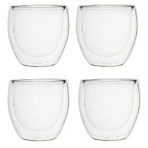 Jogo Copo Vidro Borossilicato Café 180Ml 4 Peças Vista Home