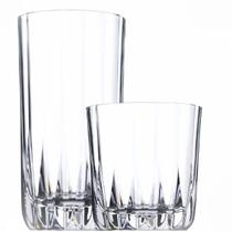 Jogo Copos Altos e Baixos de Vidro 300ml 12un Dara