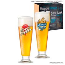 Jogo Copos Cerveja Tulipa Happy Hour 300ml 2 Peças Ruvolo