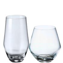 Jogo Copos Cristal Grus para Whisky e Long Drink 12un Bohemia