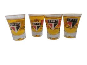 Jogo copos de dose são paulo 4 pçs oficial Jogo copos de dose são paulo 4 pçs oficial