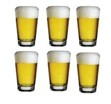 Jogo Copos de vidro para cerveja bar chop 300 Ml caldereta 06 Peças Jogo Copos de vidro para cerveja bar chop 300 Ml caldereta 06 Peças