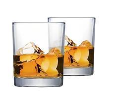 Jogo Copos De Vidro Para Whisky Conjunto Kit 2 Peças Bar 400ml