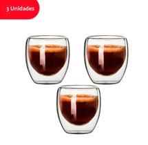 Jogo Copos de Vidro Parede Dupla de 80ml 2/3/4/5/6 Unidades Jogo Copos de Vidro Parede Dupla de 80ml 2/3/4/5/6 Unidades