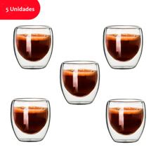 Jogo Copos de Vidro Parede Dupla de 80ml 2/3/4/5/6 Unidades Jogo Copos de Vidro Parede Dupla de 80ml 2/3/4/5/6 Unidades