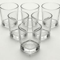Jogo Copos Quadrados Rocks 190ml Vidro 6un Moderno Elegante Jogo Copos Quadrados Rocks 190ml Vidro 6un Moderno Elegante