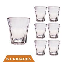 Jogo Copos Shot 6 Peças Vidro Bar Cachaça Tequila Dose 45ml