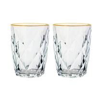 Jogo Copos Vidro Diamond Fio Ouro 270Ml 2 Peças Lyor 5256/2 Jogo Copos Vidro Diamond Fio Ouro 270Ml 2 Peças Lyor 5256/2