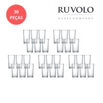 Jogo Copos Vidro Multiuso Água Kit 30 Pc Long Drink 255ml - Ruvolo