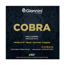 Jogo Corda Viola Cobre Pratead Tensão Média -Cobra Giannini