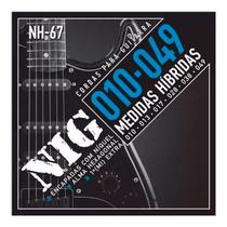 Jogo Cordas Encordoamento Nig Guitarra Nh67 Medidas Híbridas