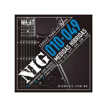 Jogo Cordas Encordoamento Nig P/ Guitarra Nh67 Medidas Híbridas
