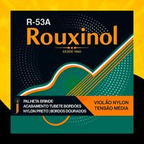 Jogo Cordas Rouxinol Encordoamento Nylon/Preto Violão R53A Jogo Cordas Rouxinol Encordoamento Nylon/Preto Violão R53A
